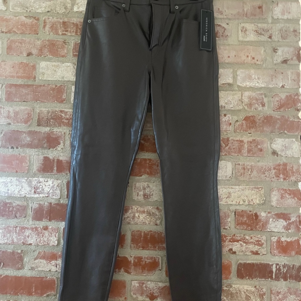 Veronica Beard Dark Brown Skinny Pants
